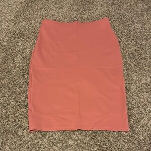 Elegant Coral Pencil Skirt